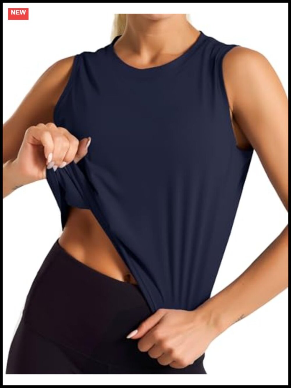 Ice Silk Women's Cropped Workout Tank Top Sleeveless Yoga Running Shirt
